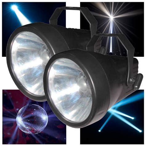 2 x LED Pinspot Par36 White Beam 5W Mirror Ball Pin Spot 10°