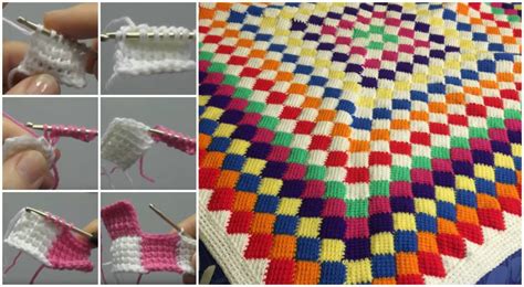 Beautiful Entrelac Blanket Crochet Tutorials - Love Crochet