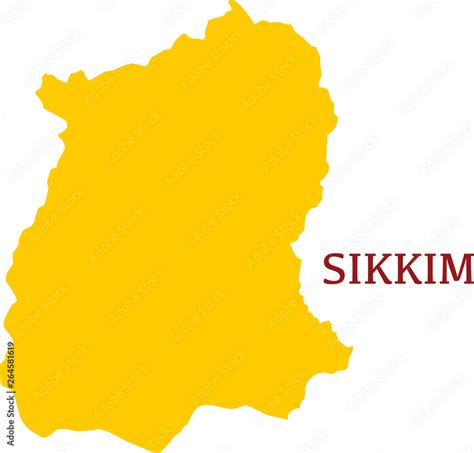 Sikkim Map Stock Illustration | Adobe Stock