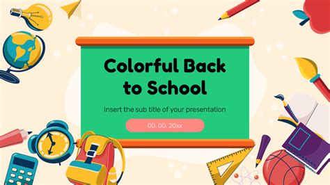 Colorful Back to School Free Google Slides PowerPoint Template