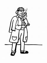 Detective coloring Pages sketch template