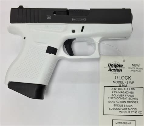 Glock 43 (White) | Double Action Indoor Shooting Center & Gun Shop