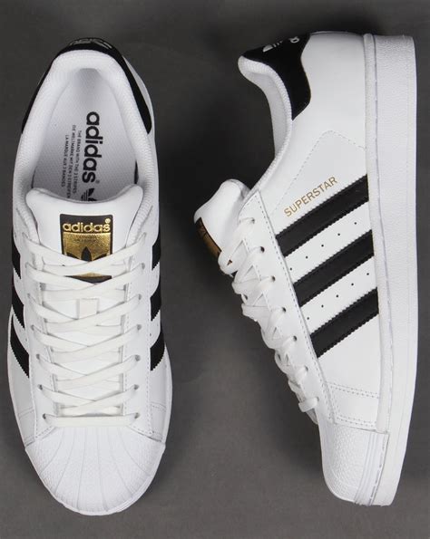 Adidas Superstar Trainers White/Black,originals,shell,toe,80s