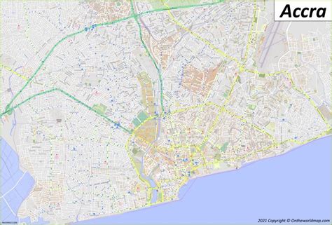 Accra Map | Ghana | Detailed Maps of Accra