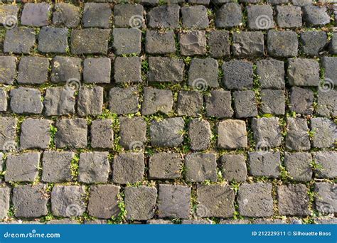 Black Gray Basalt Lava Rectangular Pavement Cobblestones in Square Format Texture. Basalt Lava ...