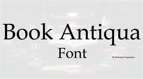 Book Antiqua Font Free Download