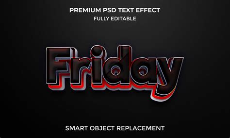 ArtStation - 3D Friday. PSD fully editable text effect. Layer style PSD ...