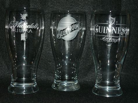 Custom etched beer logo glasses. | Glasses logo, Beer logo, Pilsner glass