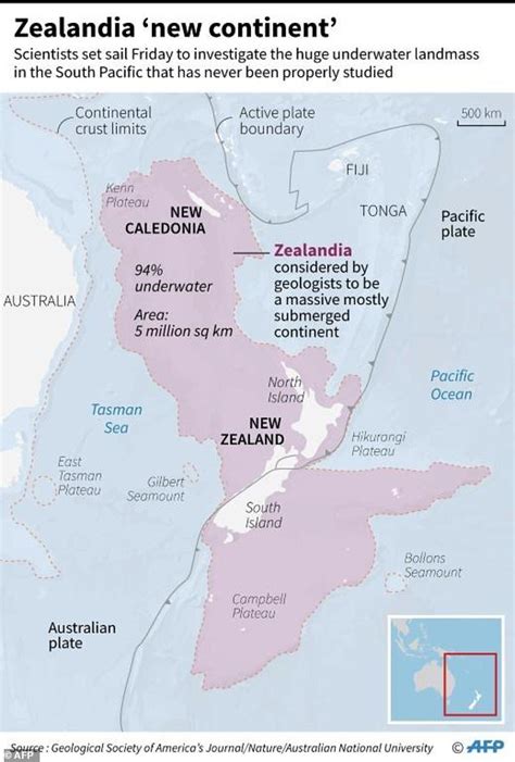 Scientists set sail to unlock secrets of 'lost continent' Zealandia | Daily Mail Online