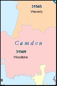 CAMDEN County, Georgia Digital ZIP Code Map