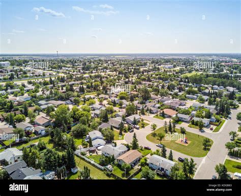 Residential area of Grande Prairie in Alberta, Canada Stock Photo ...