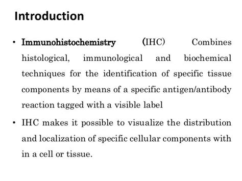 priciples and applications Immunohistochemistry