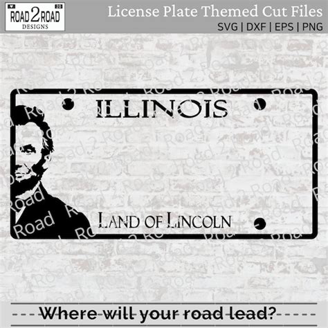 Illinois Blank License Plate SVG Cut File Personalizable - Etsy Canada