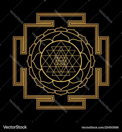 Hinduism yantra sacred geometry mandala Royalty Free Vector