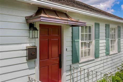 Copper Metal Door Awnings Custom Built from Crescent City Copper