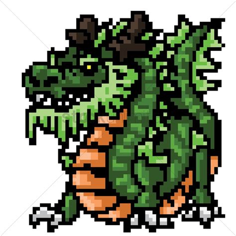 Pixel art mythical dragon Vector Image - 1959436 | StockUnlimited