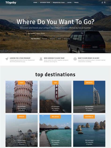 55+ Tourism Website Themes & Templates | Free & Premium Templates