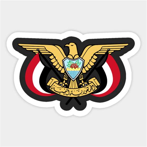 Emblem of Yemen - Emblem Of Yemen - Sticker | TeePublic