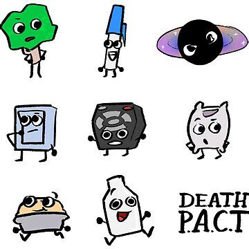 "BFB DEATH PACT Pack " Sticker for Sale by PaintedTrash | Redbubble