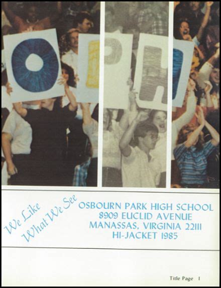 Explore 1985 Osbourn Park High School Yearbook, Manassas VA - Classmates