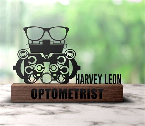 On Trend Custom Optometry Gift Desk Name Plate Wedge | Custom Desk Name Plates Shop