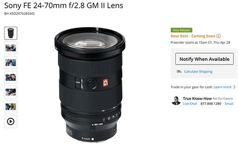 Officially announced: New Sony 24-70mm GM II lens – sonyalpharumors