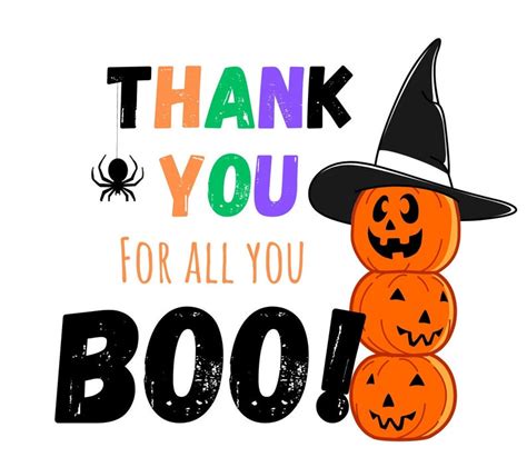 Halloween Thank You PNG PNG File Thank You for All You Boo - Etsy