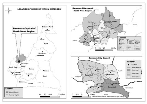 Map of Bamenda Urban Area in North West Cameroon (Source: BCC, 2016 ...