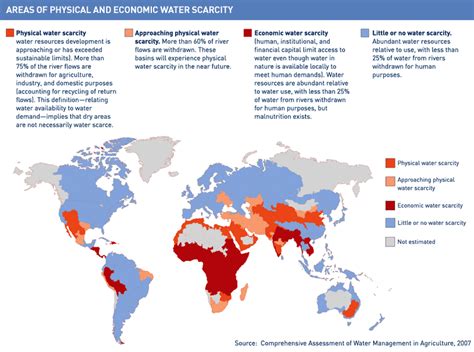 Areas of Physical and Economic Water Scarcity |Land & Water|FAO