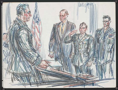 10+ Rare Courtroom Sketches From Most Infamous Trials Where No Cameras ...