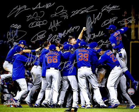 Chicago Cubs 2016 MLB World Series Champions Autographed 16" x 20 ...