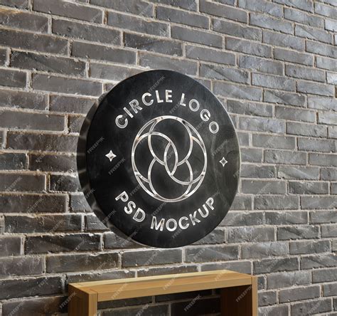 Premium PSD | Circle logo mockup design