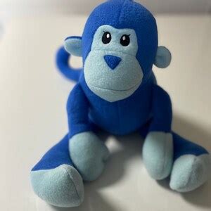 Blue Stuffed Monkey Toy - Etsy