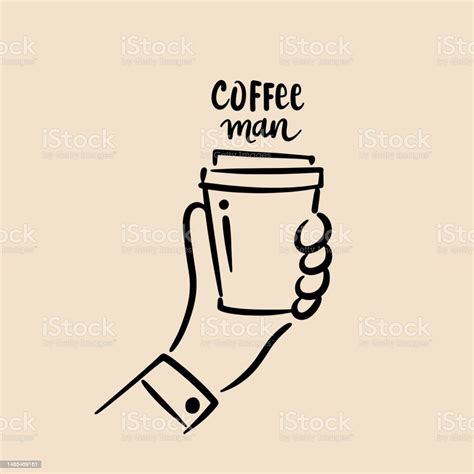 Coffee Man Vector Logo Illustration Cartoon Style Stock Illustration ...