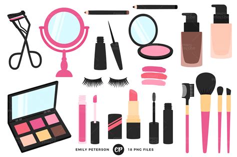 Makeup Artist Clipart By Emily Peterson Studio | TheHungryJPEG.com