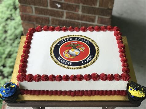 Marines cake. | Cake, United states marine corps, United states marine