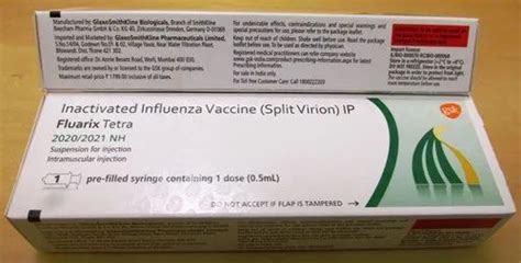 Fluarix Tetra Flu Vaccine, Prescription, Treatment: Vaccination at Rs ...