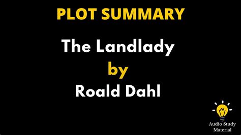 Plot Summary Of The Landlady By Roald Dahl. - The Landlady Short Story ...