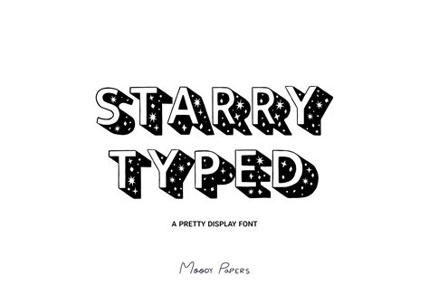 Starry Typed - Hand drawn OTF font | Fonts ~ Creative Market