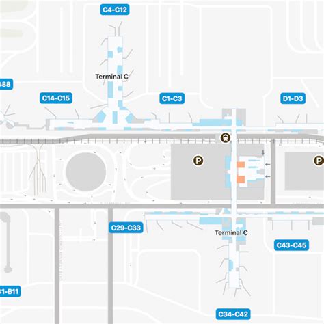 Houston Intercontinental Airport IAH Terminal C Map