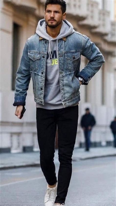 41 Exciting Denim Jacket Style Ideas For Men That Can Make Look ...