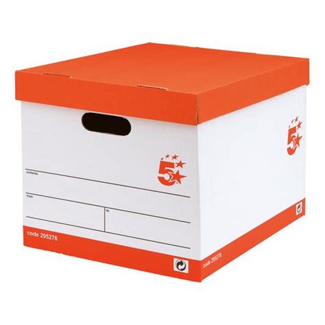 5 Star Office FSC Storage Box with Lid Self-assembly W321xD392xH291mm ...