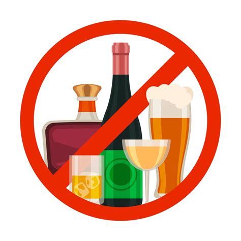 No alcohol icon. Alcoholic drink prohibition sign with cartoon beer gl By Tartila | TheHungryJPEG