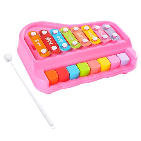 Kiplyki 2 in 1 Baby Piano Xylophone for Toddlers, Piano Toy Musical Instrument with 8 ...