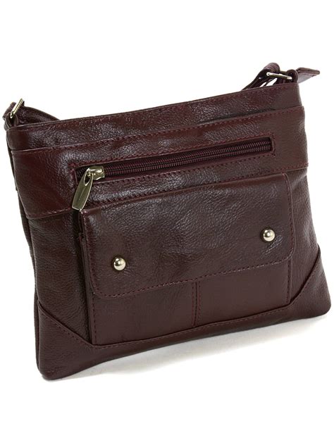 Women's Genuine Leather Handbag Cross Body Bag Shoulder Bag Organizer ...