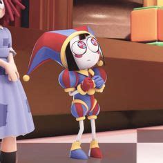 an animated character standing next to another character