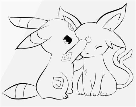 Unberon and Espeon Ship- Lineart | Pokémon Amino