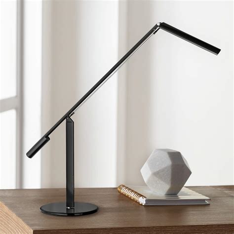 Gen 3 Equo Daylight LED Black Desk Lamp with Touch Dimmer - #R5796 | Lamps Plus