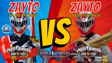 Power Rangers Legacy Wars Zayto Red Dino Fury Ranger Vs Zayto Red Dino Fury Ranger Gameplay ...