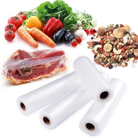 Vacuum Food Sealer Bags Roll Snack Vegetable Meat Fresh Long Keeping Packaging Bag Storage Bag ...